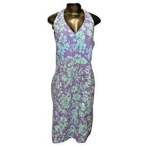 16 Yves Cossette Depeche Mode Floral Sundress Purple Blue Zipper NWT